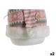 Снежен човек DKD Home Decor Бял Кафяв Розов 30 x 16 x 33 cm (2 броя)