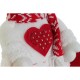 Коледна Украса DKD Home Decor Бял Червен 24 x 14 x 30,5 cm (2 броя)