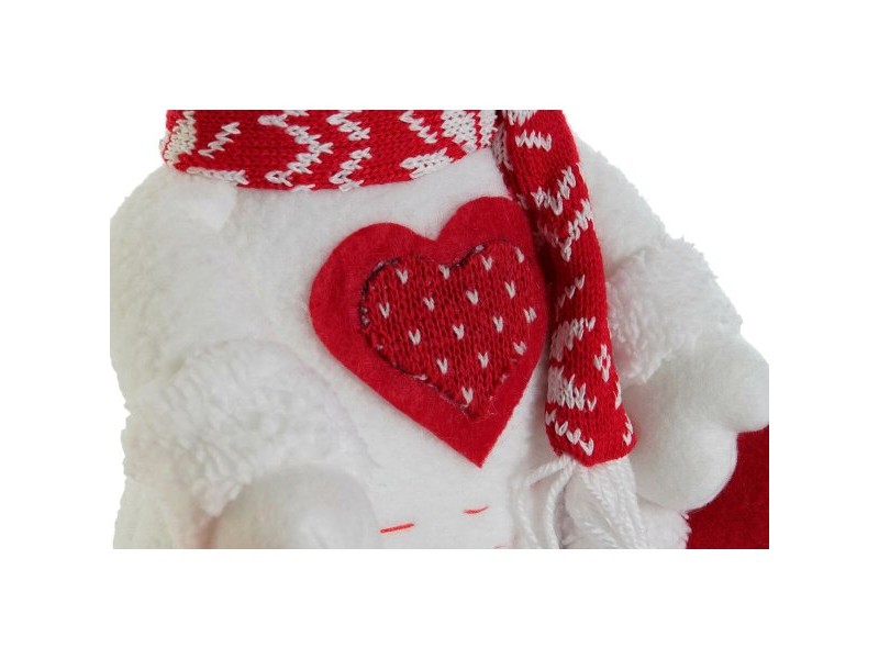 Коледна Украса DKD Home Decor Бял Червен 24 x 14 x 30,5 cm (2 броя)