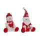 Коледна Украса DKD Home Decor Бял Червен 24 x 14 x 30,5 cm (2 броя)