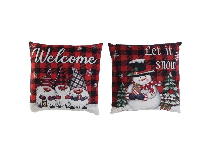 Възглавница DKD Home Decor Коледа Многоцветен полиестер 40 x 10 x 40 cm (2 броя)