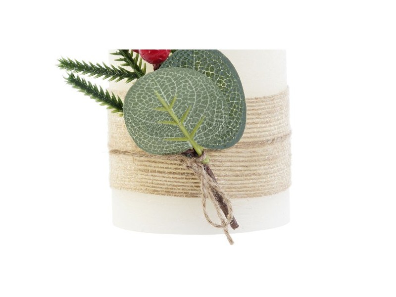 LED Свещ DKD Home Decor Бял 7 x 7 x 12 cm (AA)