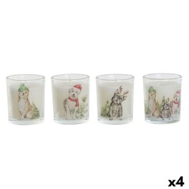 Свещ DKD Home Decor Бял 5 x 5 x 6 cm (4 броя)