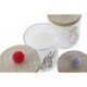 Свещ DKD Home Decor Многоцветен Помпони Коледа 8 x 8 x 9 cm 8 x 8 x 11 cm (3 броя) (2 броя)