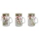 Свещ DKD Home Decor Бял Златен Коледа 8 x 5 x 9 cm (3 броя)
