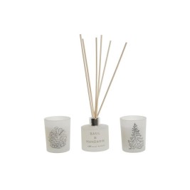 Комплект Свещи DKD Home Decor Бял Коледа 5 x 5 x 6 cm