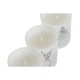 Свещ DKD Home Decor Бял Коледа 5 x 5 x 6 cm (3 броя)