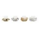 Свещ DKD Home Decor Златен Сребрист Коледа 10.5 x 10.5 x 7 cm 10,5 x 10,5 x 7 cm (4 броя)