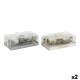 Комплект Свещи DKD Home Decor Златен Сребрист Коледа 10 x 10 x 7 cm (2 броя)