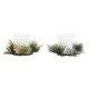 Свещ DKD Home Decor Златен Сребрист Коледа 15 x 15 x 5 cm (2 броя)
