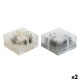Свещ DKD Home Decor Златен Сребрист Коледа 15 x 15 x 5 cm (2 броя)