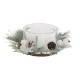 Свещ DKD Home Decor Бял Коледа 15 x 15 x 5.5 cm 13 x 13 x 5,5 cm Свещ DKD Home Decor Бял Коледа 15 x 15 x 5.5 cm 13 x 13 x 5,5 cm