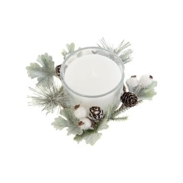 Свещ DKD Home Decor Бял Коледа 15 x 15 x 5.5 cm 13 x 13 x 5,5 cm