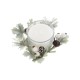 Свещ DKD Home Decor Бял Коледа 15 x 15 x 5.5 cm 13 x 13 x 5,5 cm Свещ DKD Home Decor Бял Коледа 15 x 15 x 5.5 cm 13 x 13 x 5,5 cm