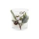 Свещ DKD Home Decor Бял Коледа 10,5 x 8,5 x 8,5 cm