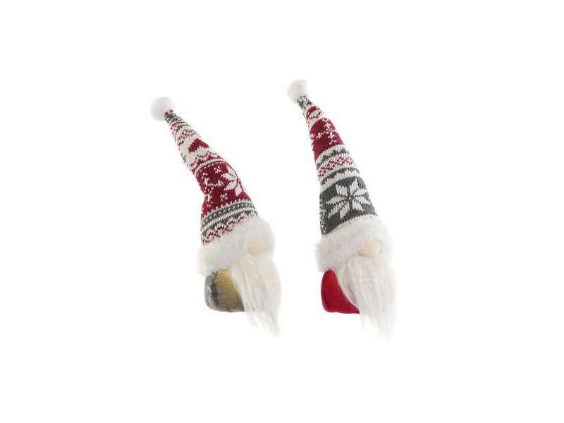 Коледна Украса DKD Home Decor Многоцветен Гном 7 x 7 x 25 cm (2 броя)