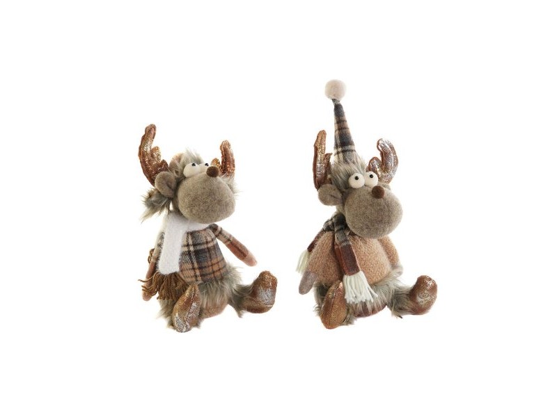 Коледна Украса DKD Home Decor Кафяв Царица 13 x 12 x 25 cm (2 броя)