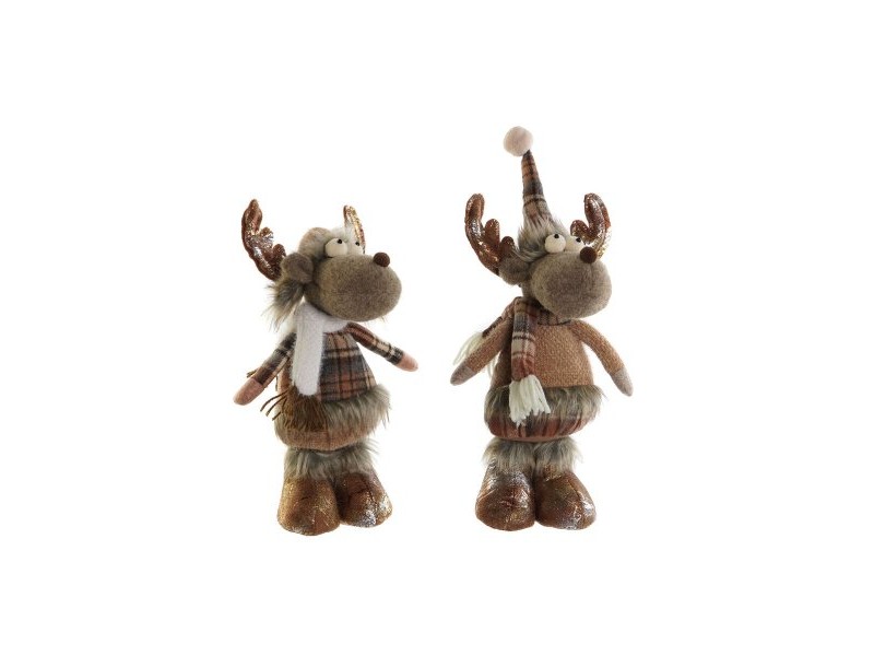 Коледна Украса DKD Home Decor Кафяв Царица 14 x 12 x 35 cm (2 броя)