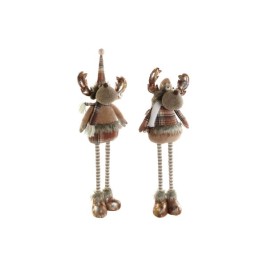 Коледна Украса DKD Home Decor Кафяв Царица 18 x 17 x 48 cm (2 броя)