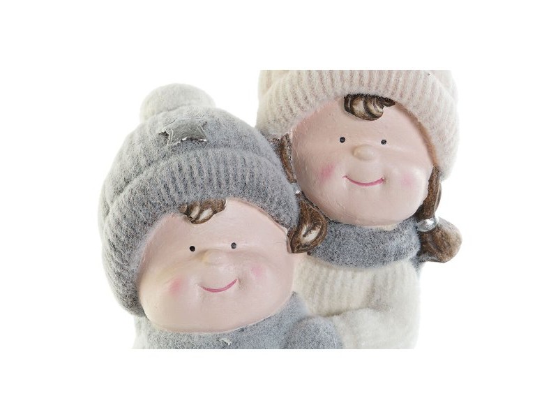 Коледна Украса DKD Home Decor Многоцветен Деца 18,5 x 22 x 51 cm (2 броя)