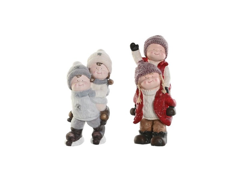 Коледна Украса DKD Home Decor Многоцветен Деца 18,5 x 22 x 51 cm (2 броя)