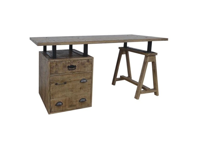 Бюро DKD Home Decor 160 x 80 x 75 cm Метал Дърво манго