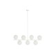 Полилей DKD Home Decor 98 x 45 x 30 cm Кристал Метал Бял 50 W