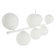 Полилей DKD Home Decor 98 x 45 x 30 cm Кристал Метал Бял 50 W