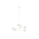 Полилей DKD Home Decor 96 x 73 x 50 cm Кристал Метал Бял 50 W