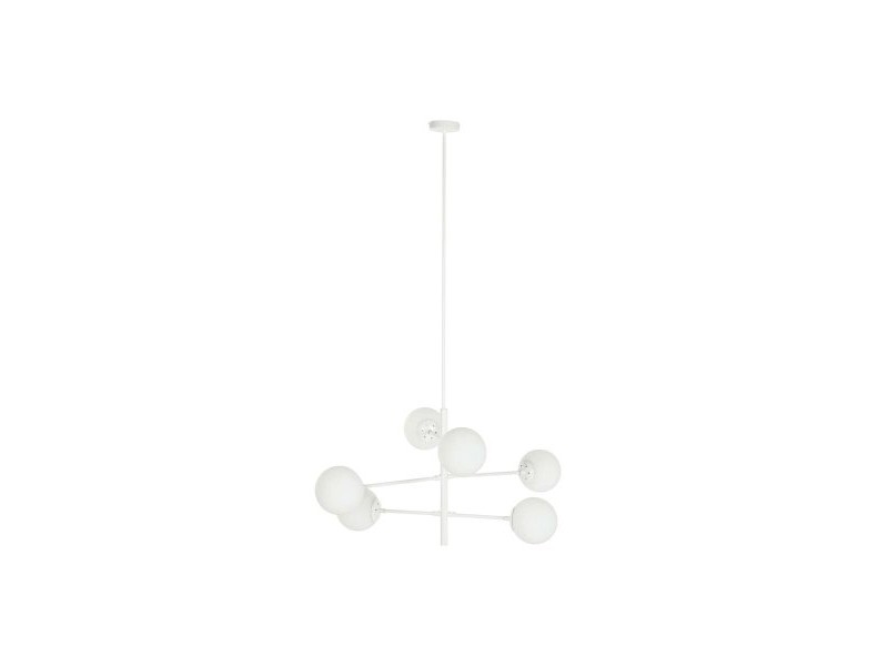 Полилей DKD Home Decor 96 x 73 x 50 cm Кристал Метал Бял 50 W