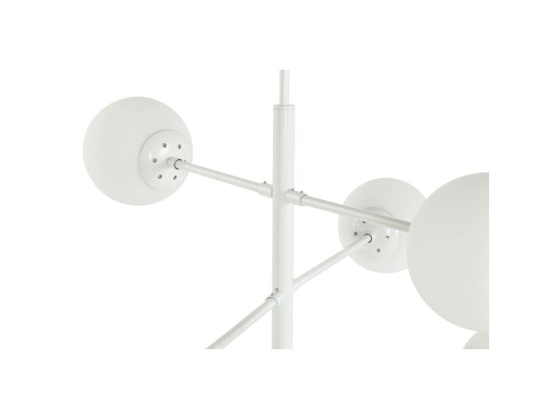 Полилей DKD Home Decor 96 x 73 x 50 cm Кристал Метал Бял 50 W