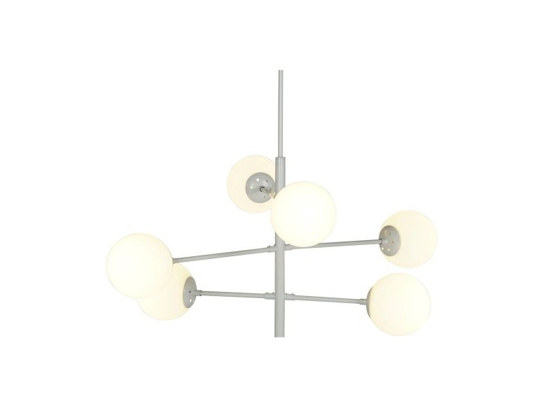 Полилей DKD Home Decor 96 x 73 x 50 cm Кристал Метал Бял 50 W