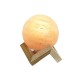 Настолна лампа DKD Home Decor Кафяв Розов Сол Aкациево дърво 15 W 220 V 15 x 15 x 20 cm