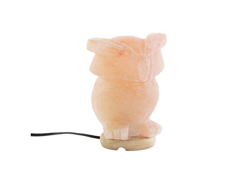 Настолна лампа DKD Home Decor Розов Сол Aкациево дърво 15 W 220 V 14 x 14 x 18 cm