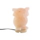Настолна лампа DKD Home Decor Розов Сол Aкациево дърво 15 W 220 V 14 x 14 x 18 cm