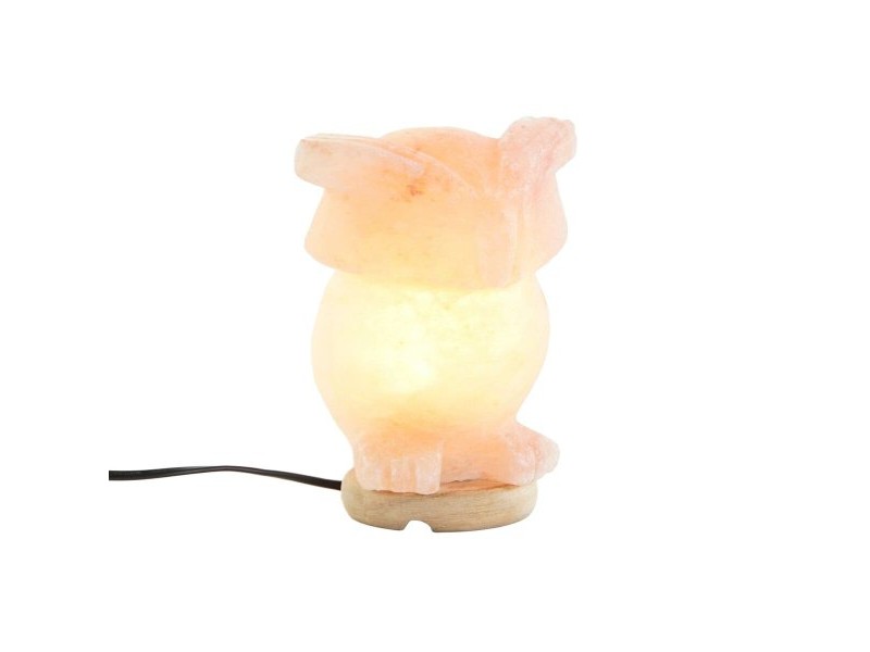 Настолна лампа DKD Home Decor Розов Сол Aкациево дърво 15 W 220 V 14 x 14 x 18 cm