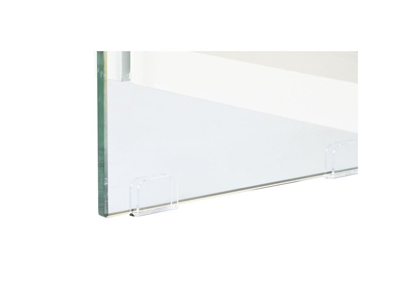 Лавица DKD Home Decor Бял Прозрачен Кристал Дървен MDF 90 x 35 x 180 cm (1)