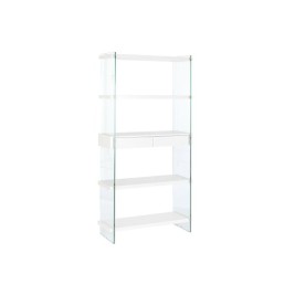 Лавица DKD Home Decor Бял Прозрачен Кристал Дървен MDF 90 x 35 x 180 cm (1)