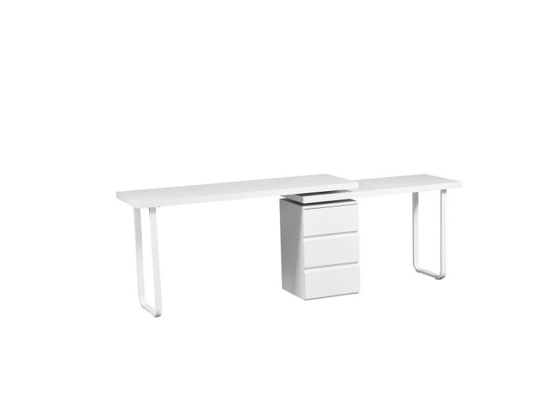 Бюро DKD Home Decor 150 x 120 x 75 cm Естествен Метал Бял Дървен MDF