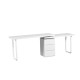 Бюро DKD Home Decor 150 x 120 x 75 cm Естествен Метал Бял Дървен MDF