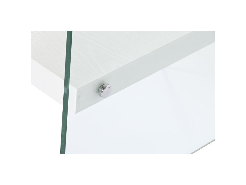 Бюро DKD Home Decor Бял Прозрачен Кристал Дървен MDF 120 x 50 x 76 cm