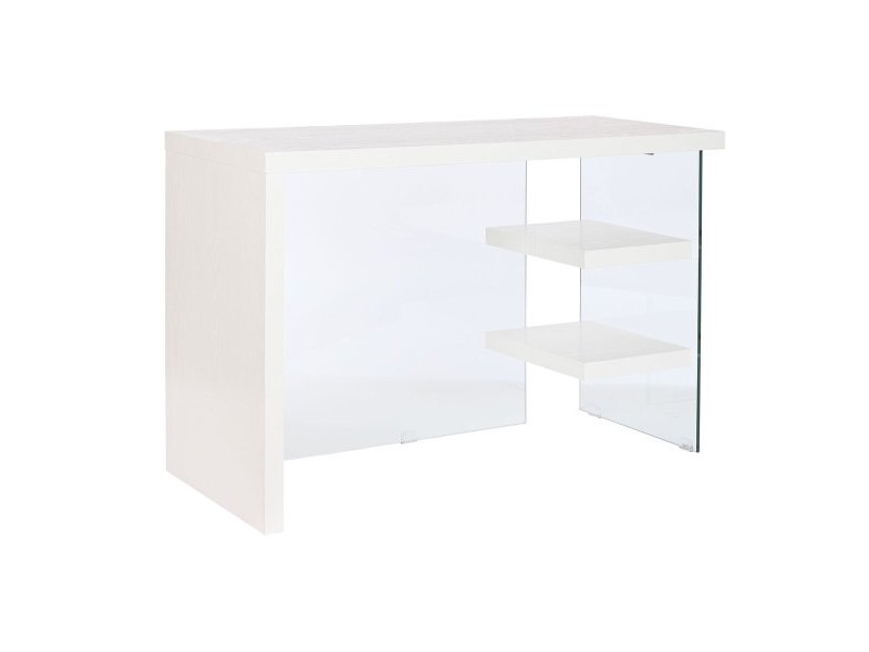 Бюро DKD Home Decor Бял Прозрачен Кристал Дървен MDF 120 x 50 x 76 cm