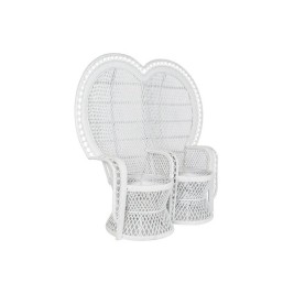 Градинско кресло DKD Home Decor Бял 188 x 50 x 140 cm 154 x 70 x 144 cm 15700 x 68 x 145,5 cm
