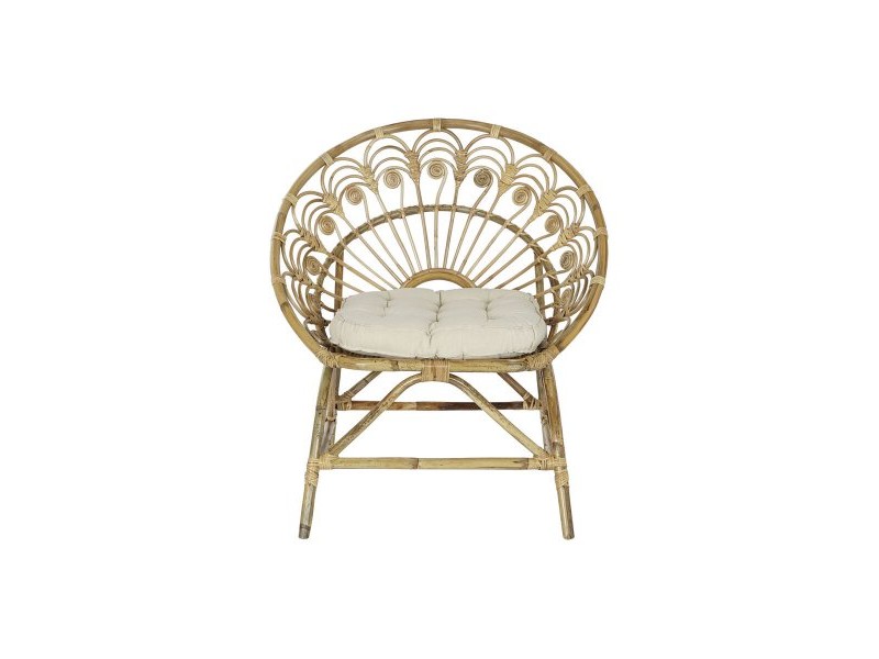 Градинско кресло DKD Home Decor Бял Кафяв 75 x 50 x 90 cm 80 x 66 x 89 cm 84 x 70 x 90 cm