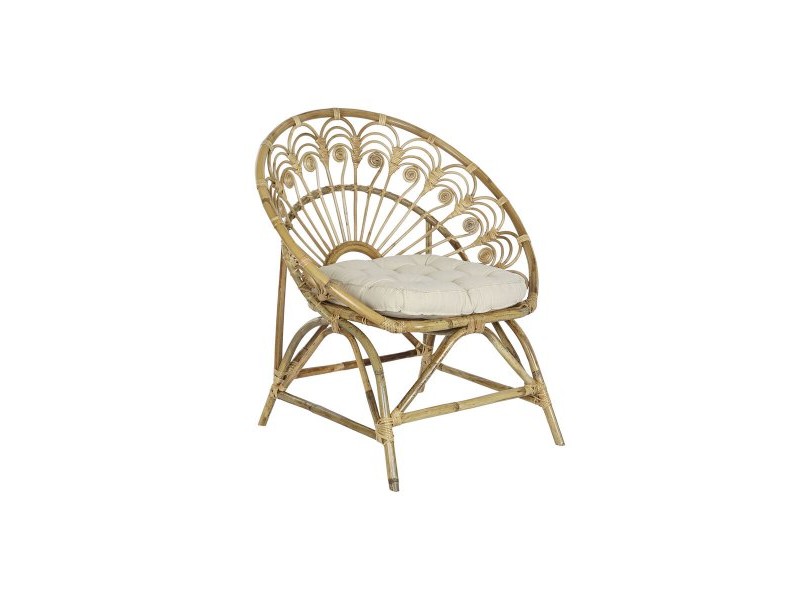 Градинско кресло DKD Home Decor Бял Кафяв 75 x 50 x 90 cm 80 x 66 x 89 cm 84 x 70 x 90 cm
