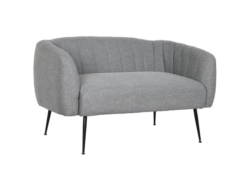 Фотьойл DKD Home Decor Черен Сив Пяна Дървен Метал Кадифе Scandi 129 x 75 x 73 cm