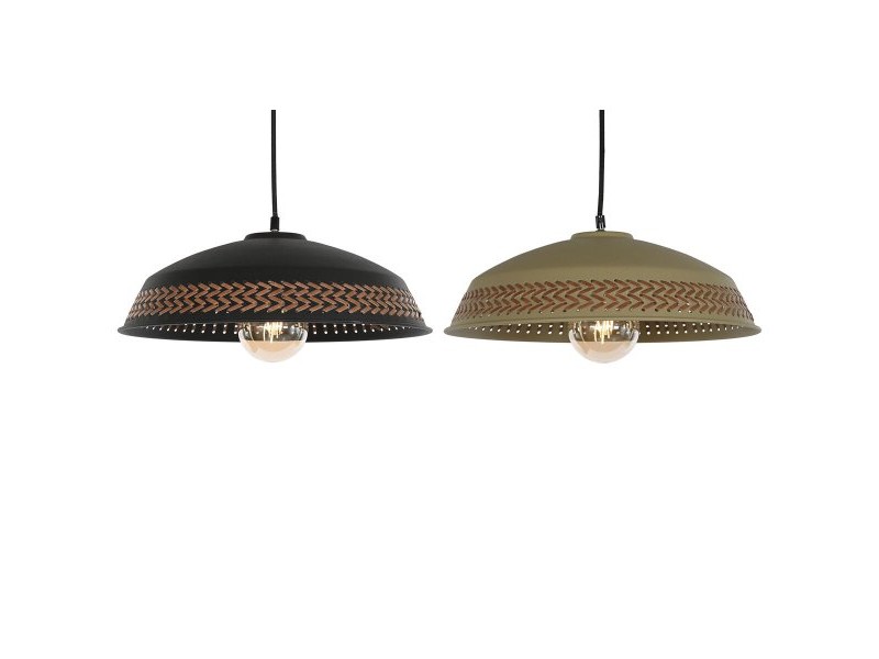Полилей DKD Home Decor Кафяв Черен Сметана Метал 50 W 42 x 42 x 24 cm (2 броя)