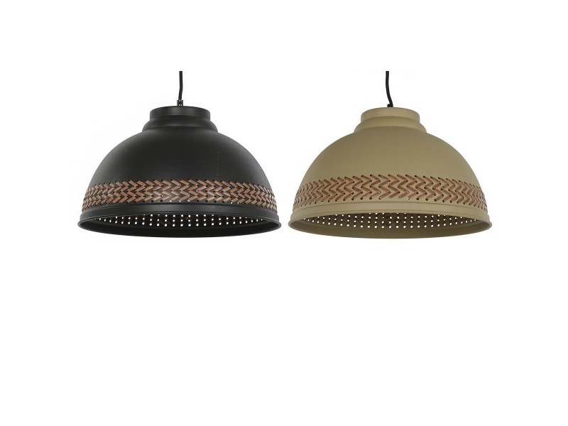 Полилей DKD Home Decor Кафяв Черен Сметана Метал 50 W 39 x 39 x 22 cm (2 броя)