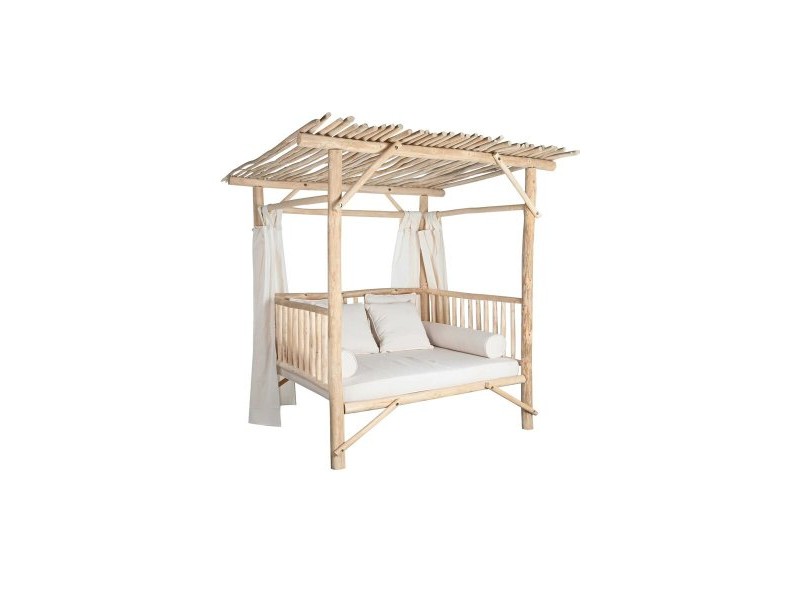 Градинско легло DKD Home Decor Бял Естествен 200 x 180 x 200 cm Градинско легло DKD Home Decor Бял Естествен 200 x 180 x 200 cm
