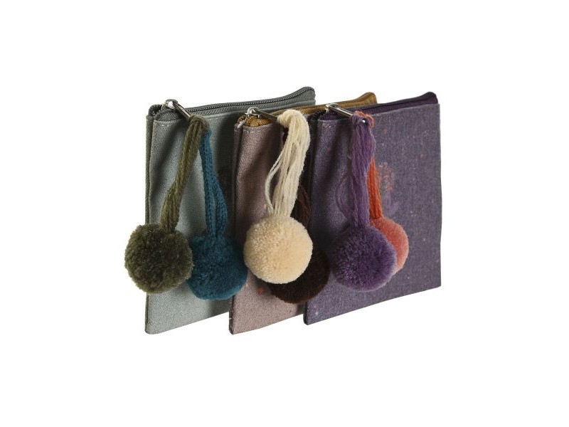 портмоне DKD Home Decor Кафяв Зелен Бургундия Yoga (3 броя)
